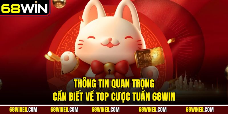 Thông tin quan trọng cần biết về top cược tuần 68WIN
